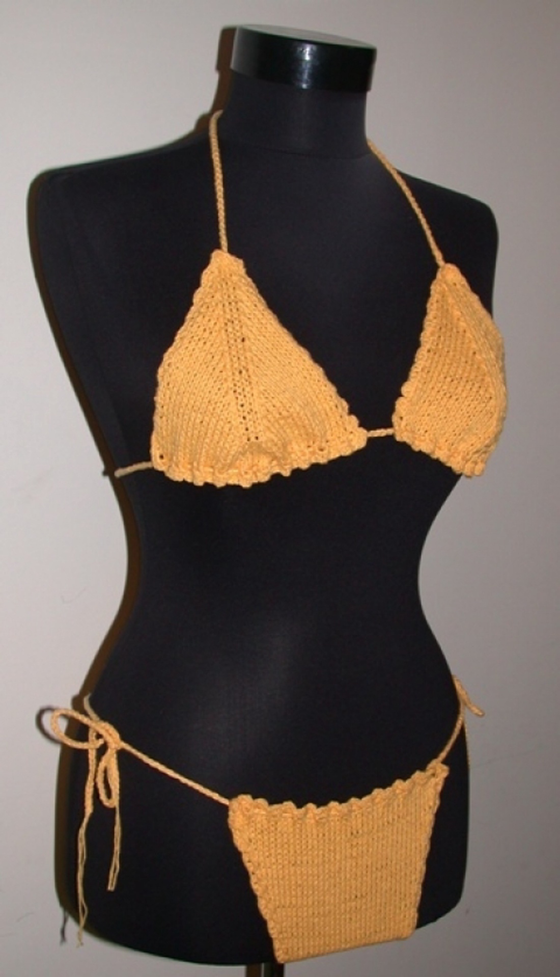 Napsárga kötött - horgolt bikini, napozó -  - Meska.hu