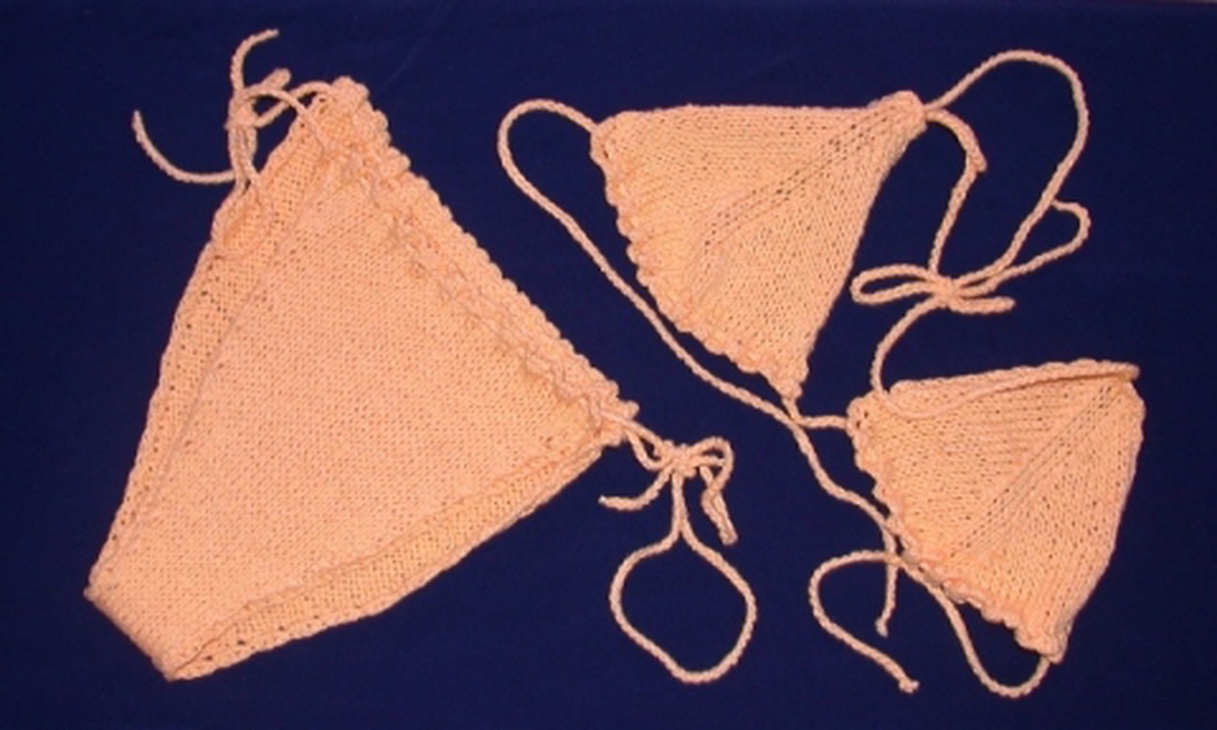 Napsárga kötött - horgolt bikini, napozó -  - Meska.hu