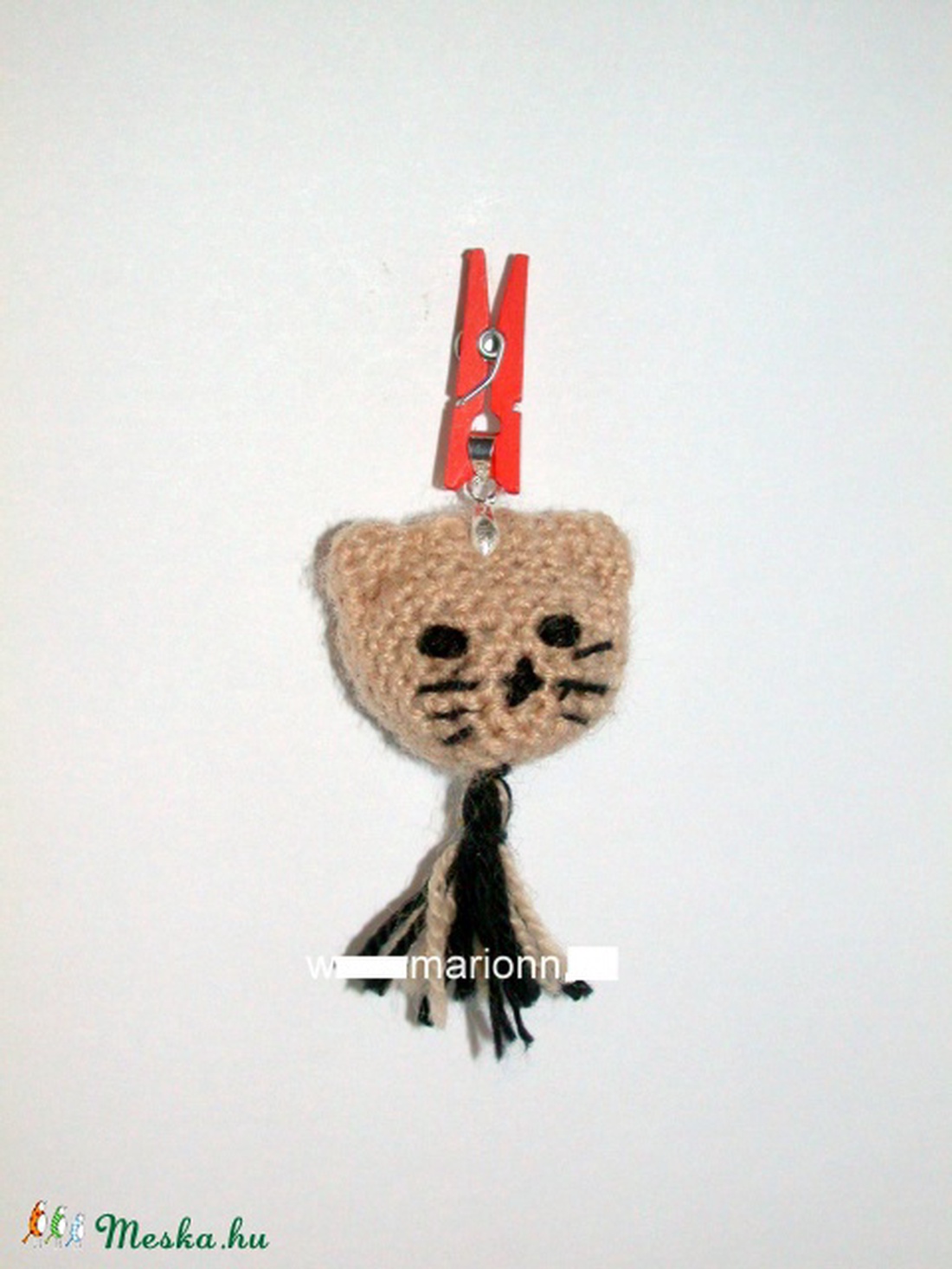 Horgolt cica kulcstartó - Amigurumi -  - Meska.hu
