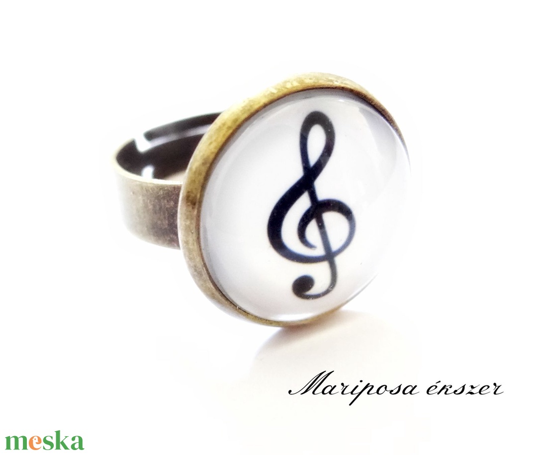 Violinkulcsos nyaklánc - ékszer - nyaklánc - medálos nyaklánc - Meska.hu