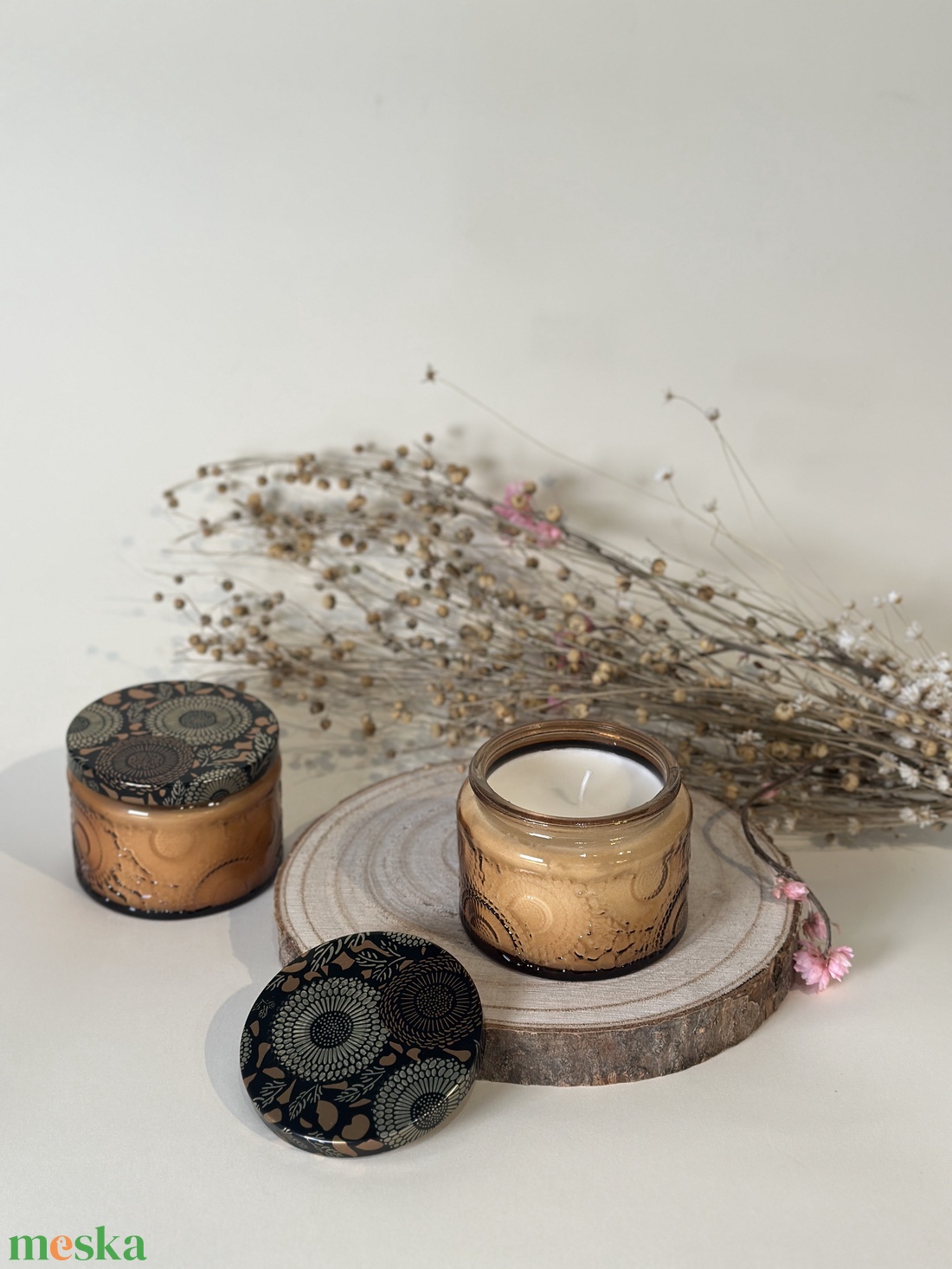 Szójaviasz gyertya üveg tégelyben  - otthon & életmód - gyertya, illat, aroma - gyertya - Meska.hu