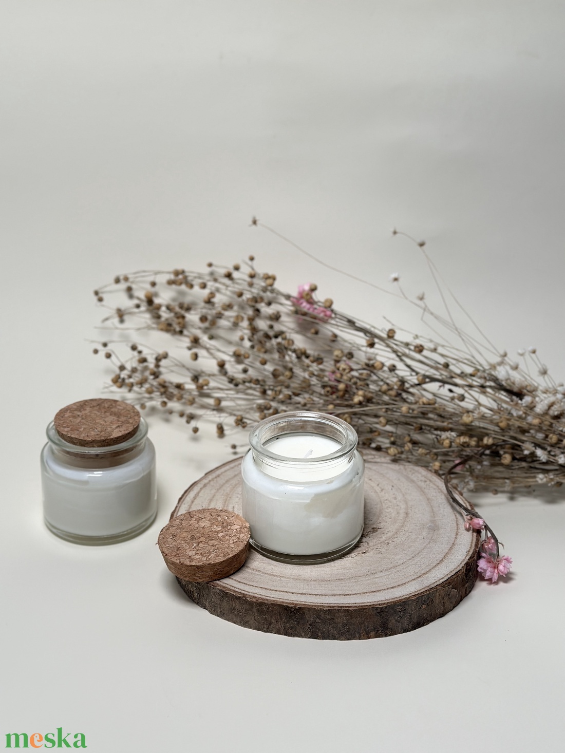 Szójaviasz gyertya üveg tégelyben  - otthon & életmód - gyertya, illat, aroma - gyertya - Meska.hu