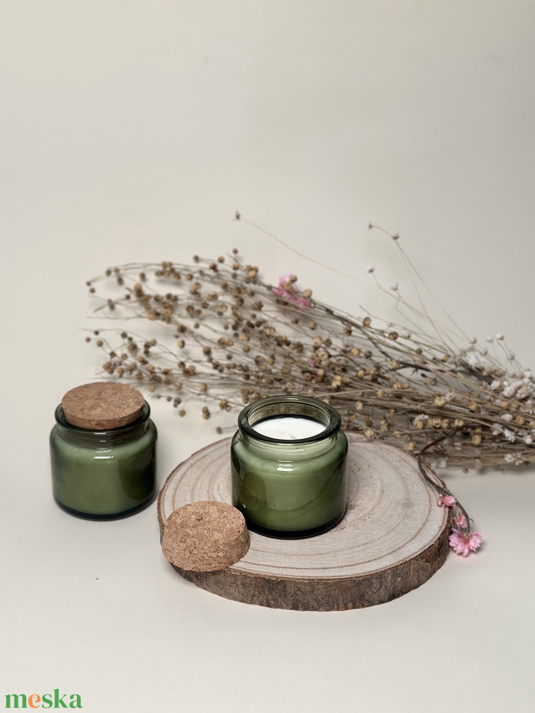 Szójaviasz gyertya üvegtégelyben  - otthon & életmód - gyertya, illat, aroma - gyertya - Meska.hu