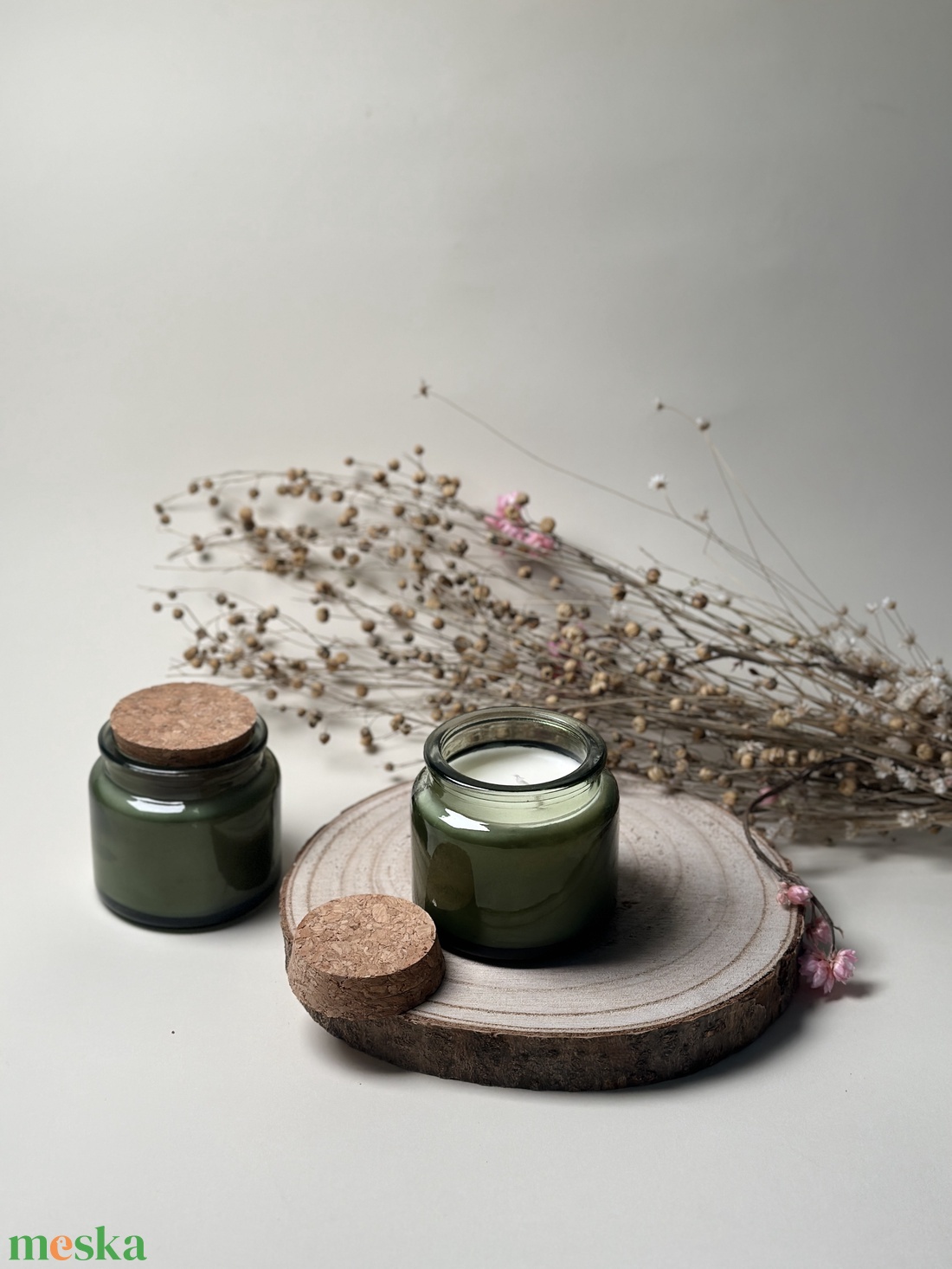 Szójaviasz gyertya üvegtégelyben  - otthon & életmód - gyertya, illat, aroma - gyertya - Meska.hu