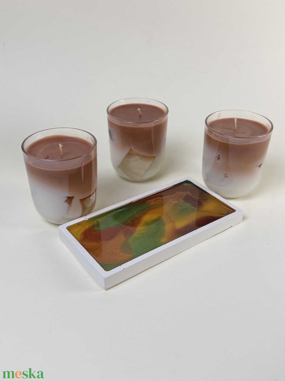 Jeges Latte stílusú kávé illatú gyertya   - otthon & életmód - gyertya, illat, aroma - gyertya - Meska.hu