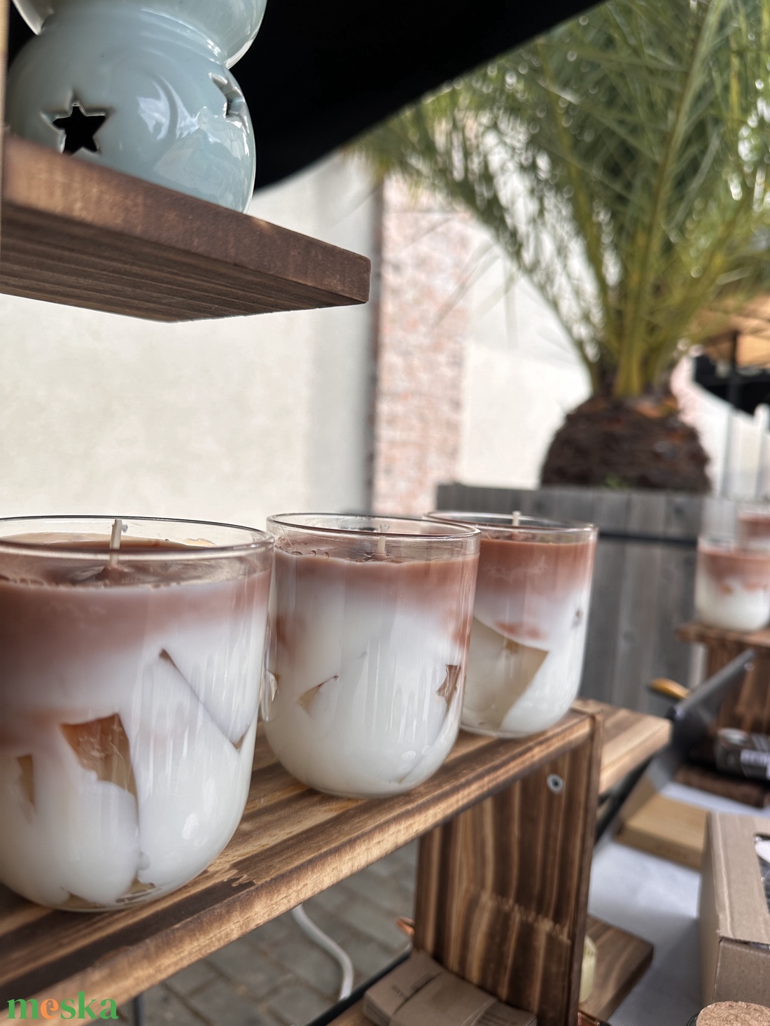 Jeges Latte stílusú kávé illatú gyertya   - otthon & életmód - gyertya, illat, aroma - gyertya - Meska.hu