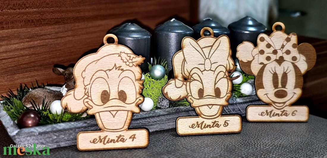 Mickey névreszóló Disney karácsonyi figurák - karácsony - karácsonyi lakásdekoráció - karácsonyfadíszek - Meska.hu