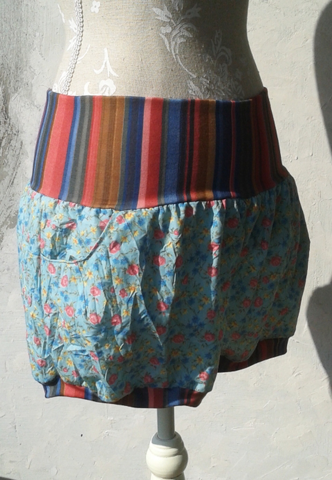 Háremsort - virágos-csíkos -  - Meska.hu