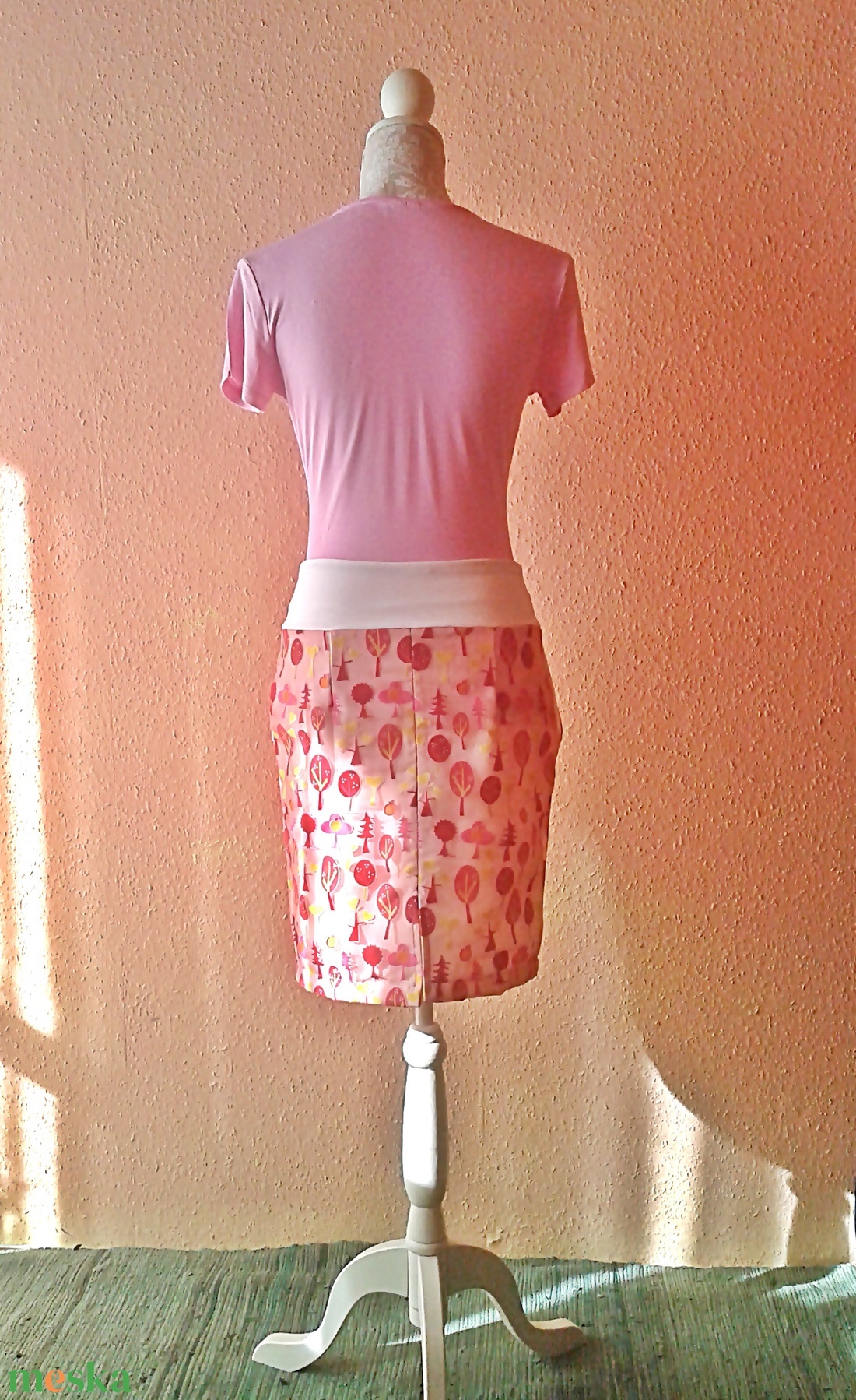 Fa mintás tulipán szoknya - ruha & divat - női ruha - szoknya - Meska.hu