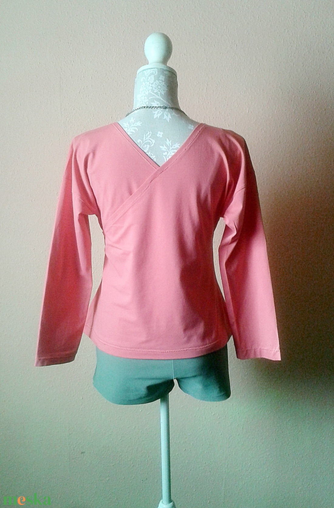 Átlapolós pink felső -  - Meska.hu