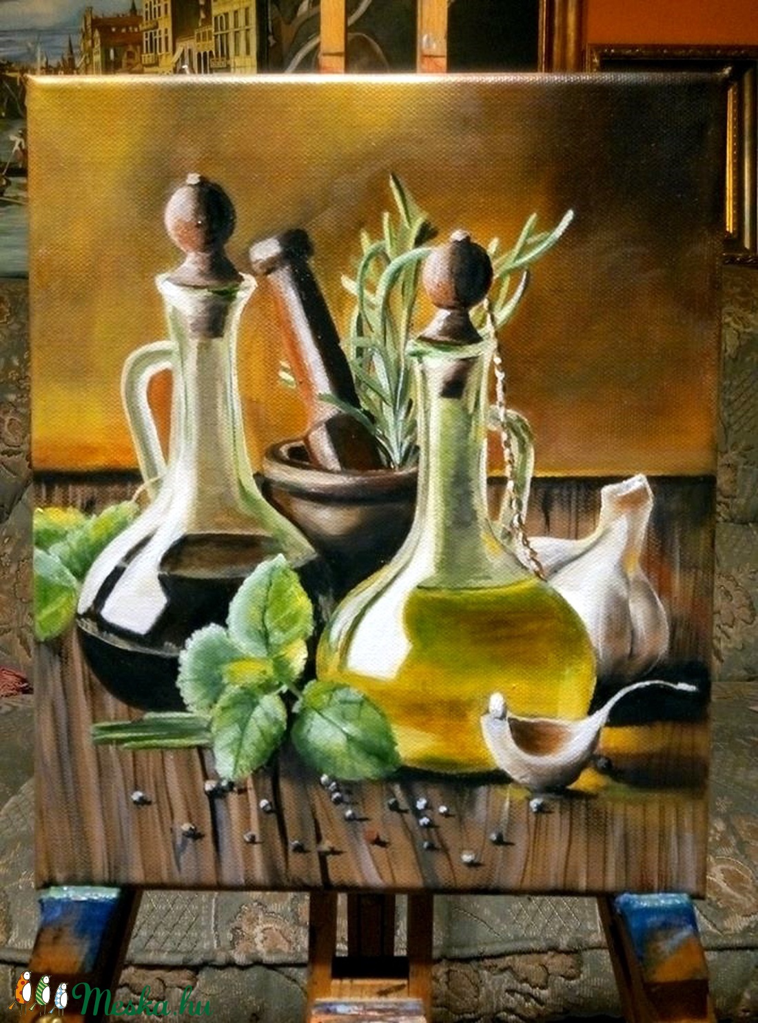 Olio di oliva 25x30 olajfestmény - művészet - festmény - olajfestmény - Meska.hu