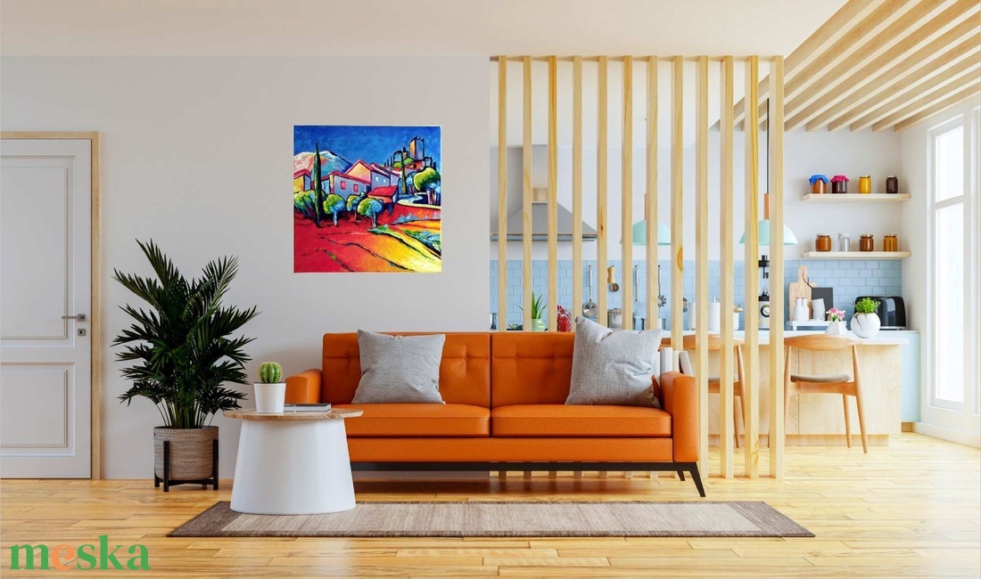 Színes toszkána, 58x58 cm-es olajfestmény - művészet - festmény - olajfestmény - Meska.hu Színes toszkána, 58x58 cm-es olajfestmény - művészet - festmény - olajfestmény - Meska.hu