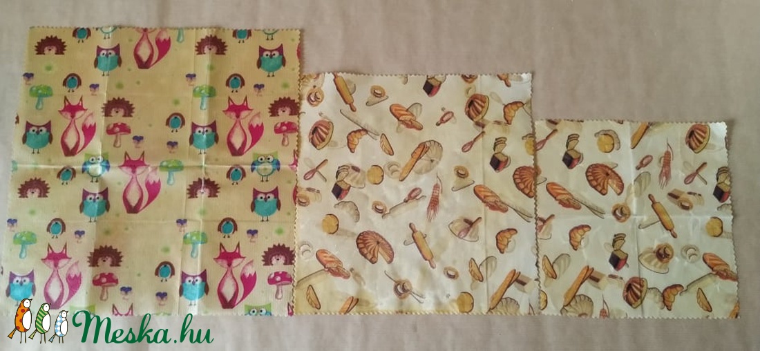 Méhviaszos élelmiszercsomagoló kendő -  - Meska.hu