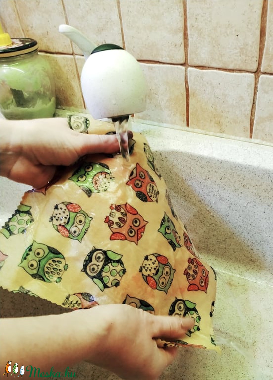 Méhviaszos élelmiszercsomagoló kendő -  - Meska.hu