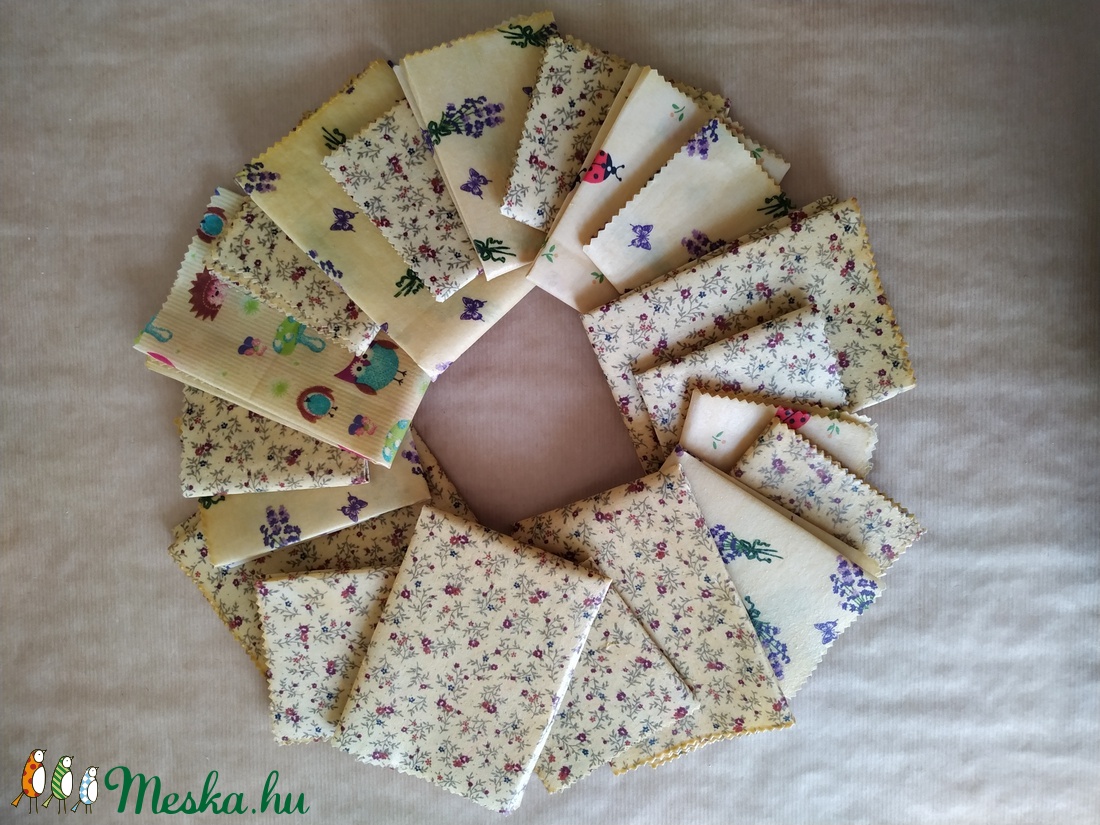 Méhviaszos élelmiszercsomagoló kendő -  - Meska.hu