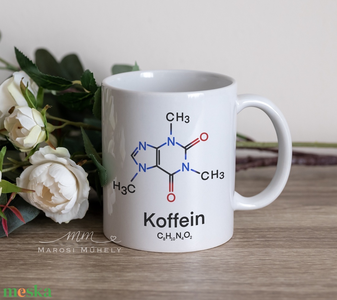 Koffeines kémia tanár bögre - otthon & lakás - konyhafelszerelés, tálalás - tálalás - bögre & csésze - Meska.hu