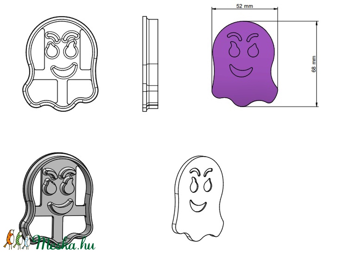 Halloween sütemény kiszúrók rendelésre készültek. - otthon & életmód - konyhafelszerelés, tálalás - Meska.hu