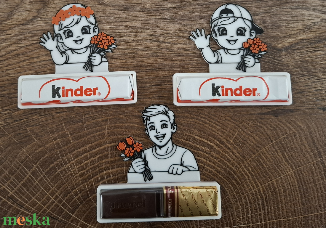 Kinder Merci csokitartó - kellékek & szerszámok - dekorációs kellékek - figurák - Meska.hu