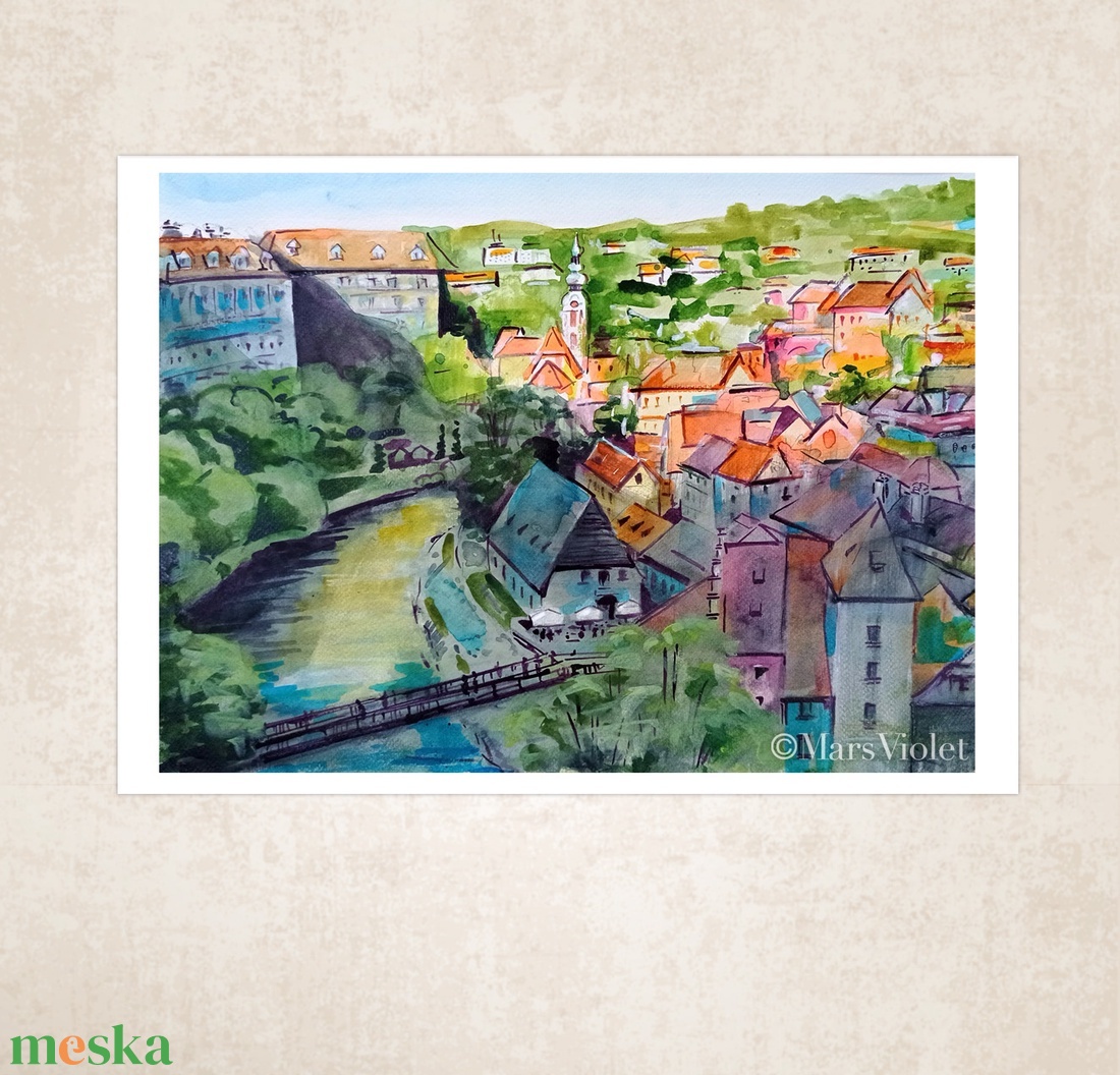 Folyóparti városka 3 - akvarell - művészet - grafika & illusztráció - művészi nyomat - Meska.hu Folyóparti városka 3 - akvarell - művészet - grafika & illusztráció - művészi nyomat - Meska.hu