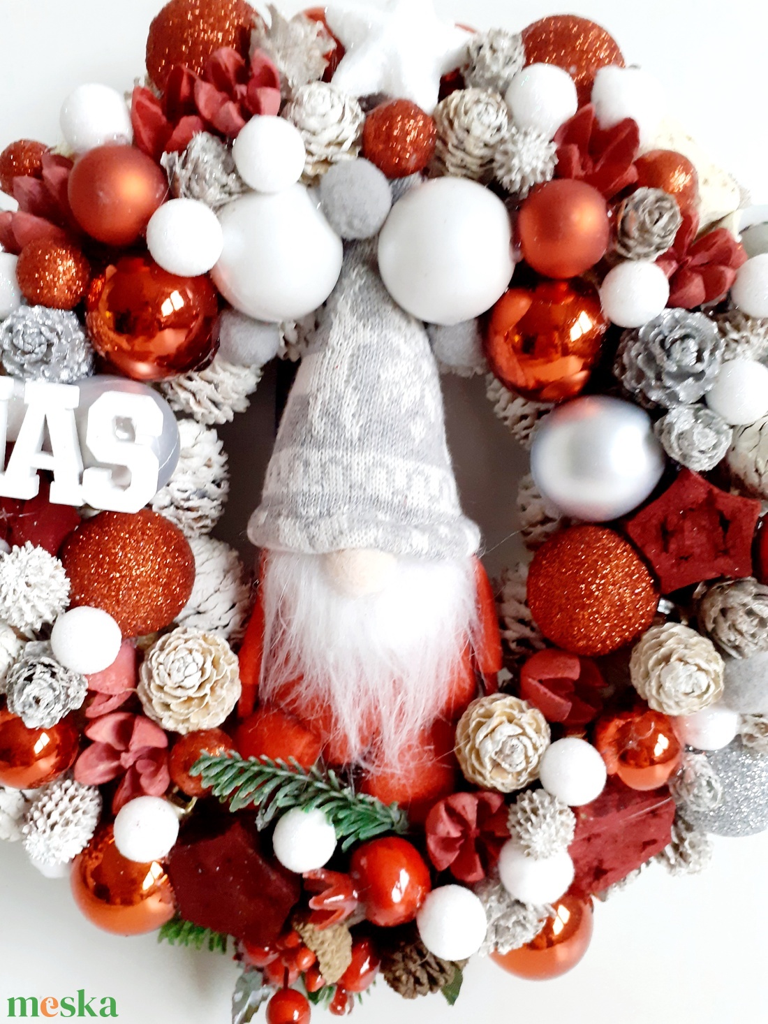 Karácsonyi kopogtató manóval - karácsony - adventi díszek - adventi ajtódísz - Meska.hu Karácsonyi kopogtató manóval - karácsony - adventi díszek - adventi ajtódísz - Meska.hu