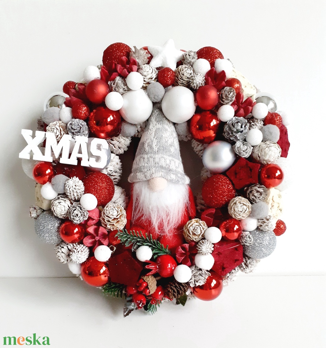 Karácsonyi kopogtató manóval - karácsony - adventi díszek - adventi ajtódísz - Meska.hu Karácsonyi kopogtató manóval - karácsony - adventi díszek - adventi ajtódísz - Meska.hu