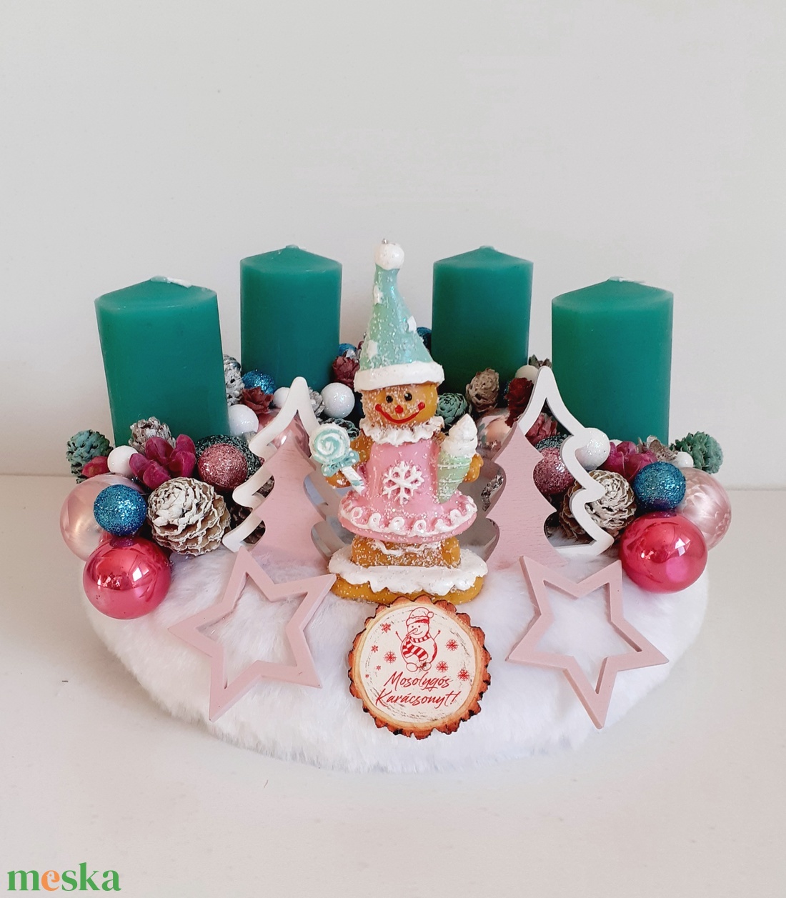 Adventi koszorú /Mézike - karácsony - adventi díszek - adventi asztaldísz - Meska.hu Adventi koszorú /Mézike - karácsony - adventi díszek - adventi asztaldísz - Meska.hu