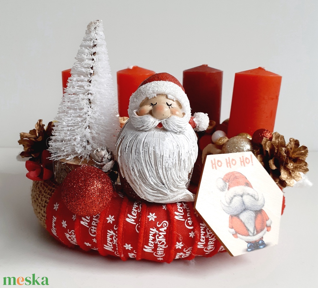 Adventi koszorú télapóval - karácsony - adventi díszek - adventi koszorú - Meska.hu Adventi koszorú télapóval - karácsony - adventi díszek - adventi koszorú - Meska.hu