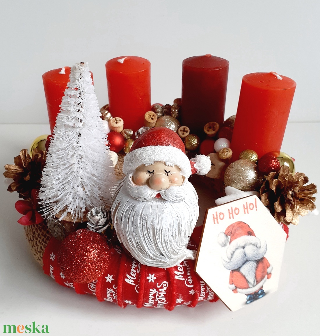 Adventi koszorú télapóval - karácsony - adventi díszek - adventi koszorú - Meska.hu Adventi koszorú télapóval - karácsony - adventi díszek - adventi koszorú - Meska.hu