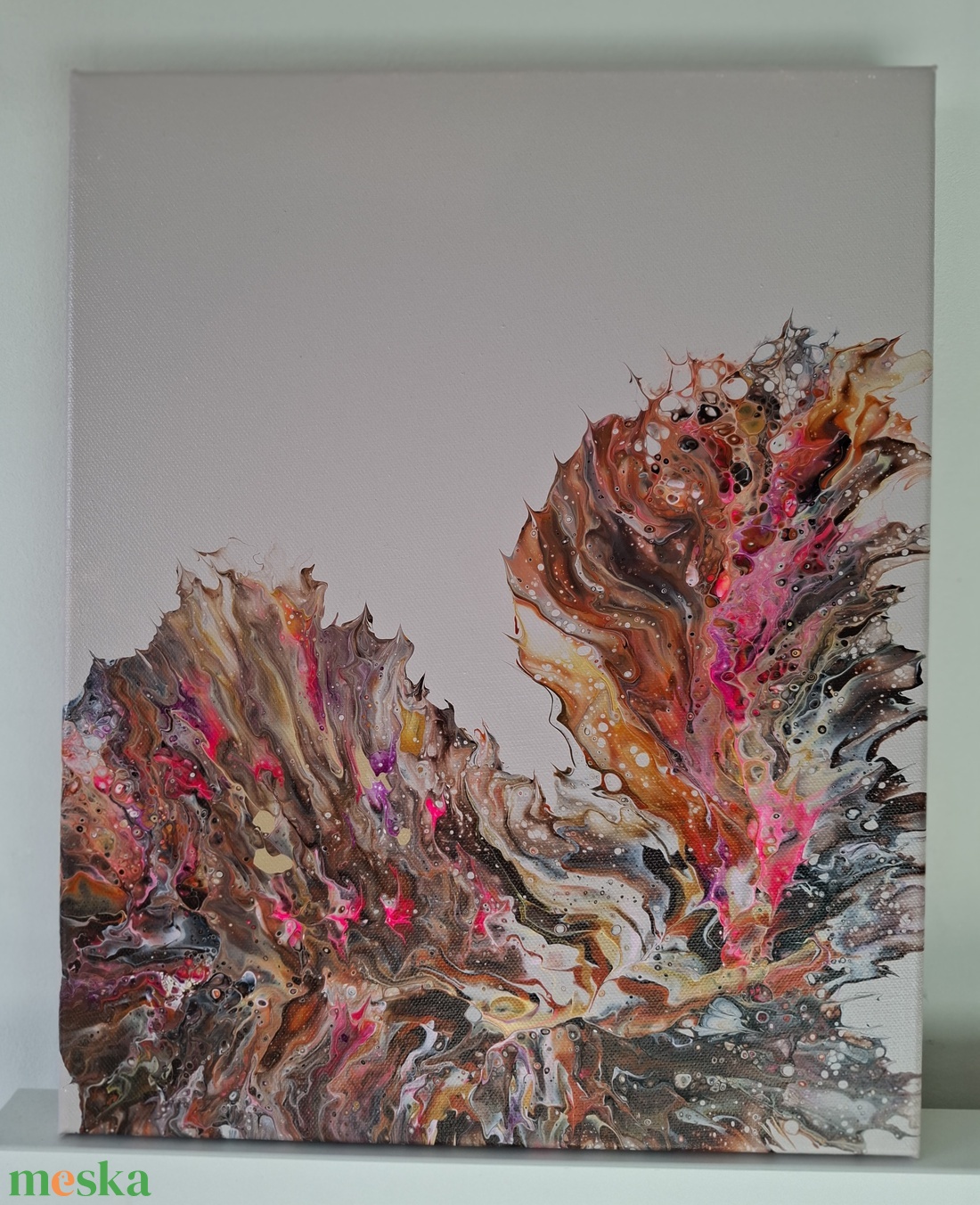 Belső tűz virágzása fluid art festmény - művészet - festmény - akril - Meska.hu