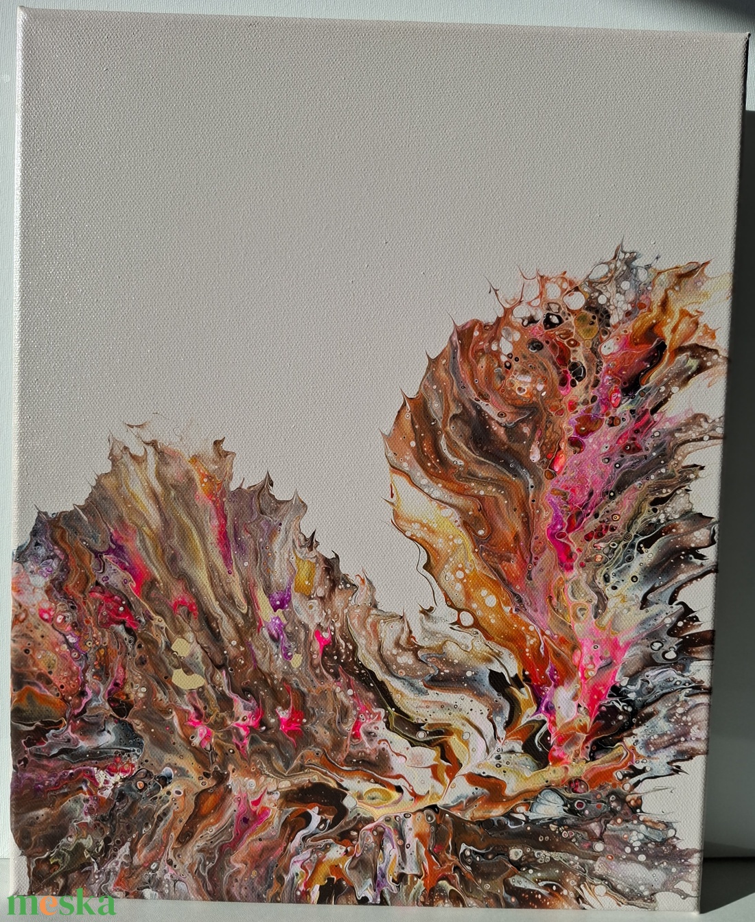 Belső tűz virágzása fluid art festmény - művészet - festmény - akril - Meska.hu