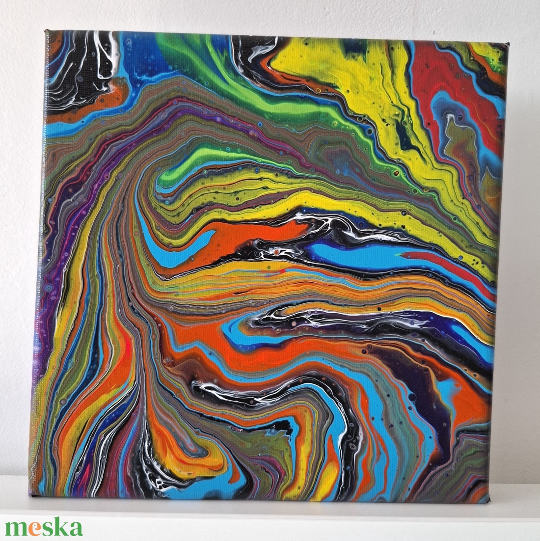 Fluid-art festmény -Színek folyama - művészet - festmény - akril - Meska.hu