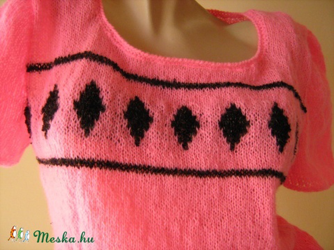 Kézzel kötött pink blúz -  - Meska.hu