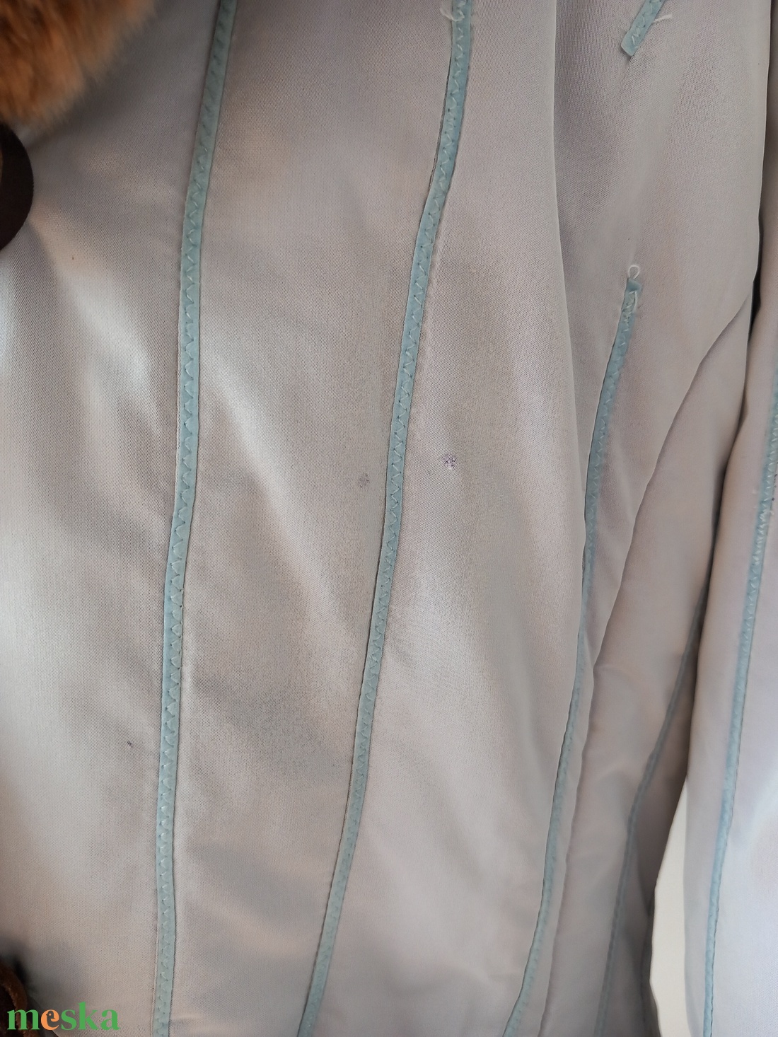 Vintage Ermanno Scervino Street téli kabát valódi szőrmével M méret - ruha & divat - női ruha - kabát - Meska.hu