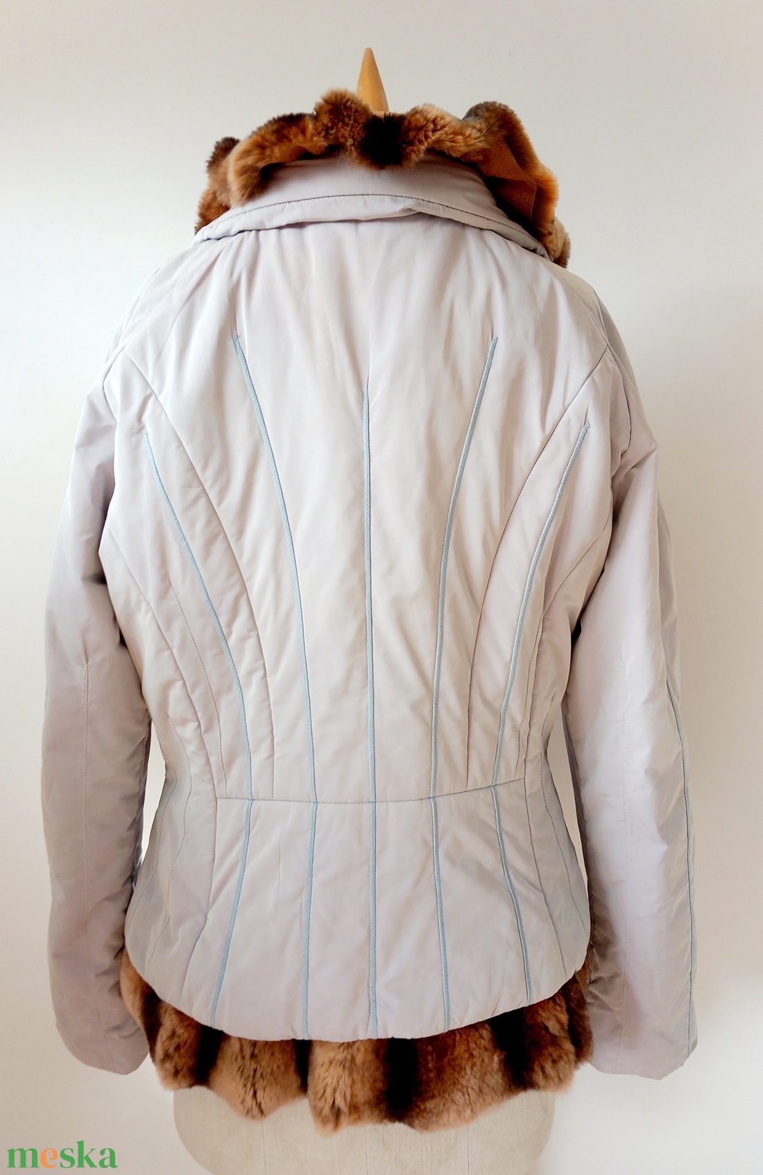 Vintage Ermanno Scervino Street téli kabát valódi szőrmével M méret - ruha & divat - női ruha - kabát - Meska.hu