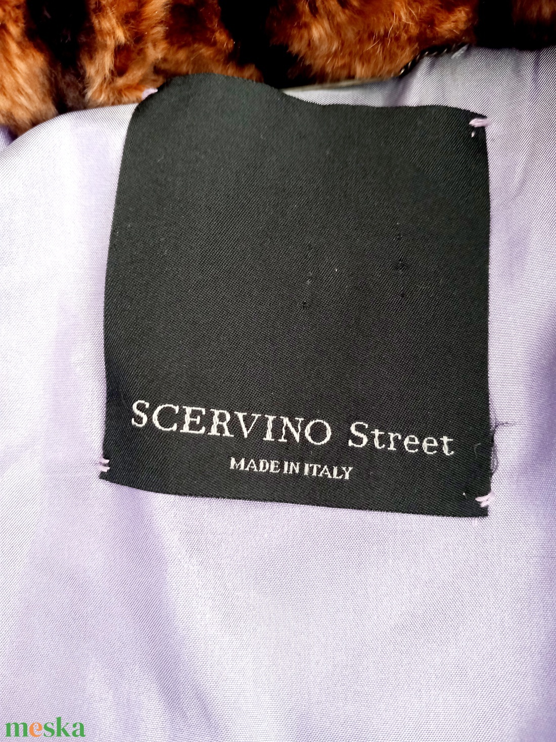 Vintage Ermanno Scervino Street téli kabát valódi szőrmével M méret - ruha & divat - női ruha - kabát - Meska.hu