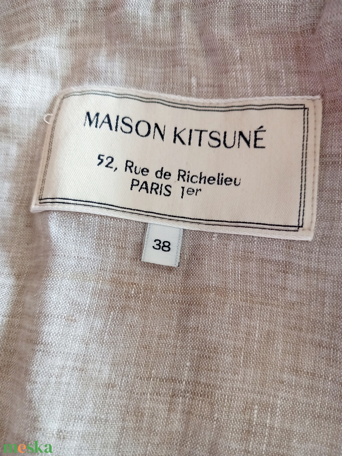 Vintage Maison Kitsuné himzett blézer M méret - ruha & divat - női ruha - blézer & kosztüm - Meska.hu