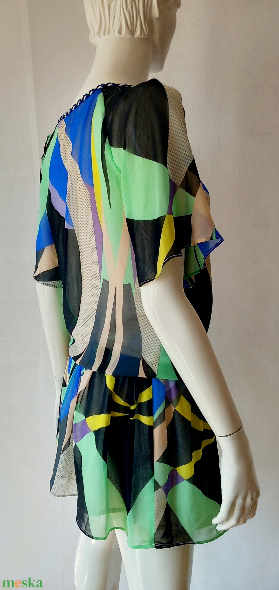 Vintage Diane Von Fürstenberg bohém selyem ruha S méret - ruha & divat - női ruha - ruha - Meska.hu