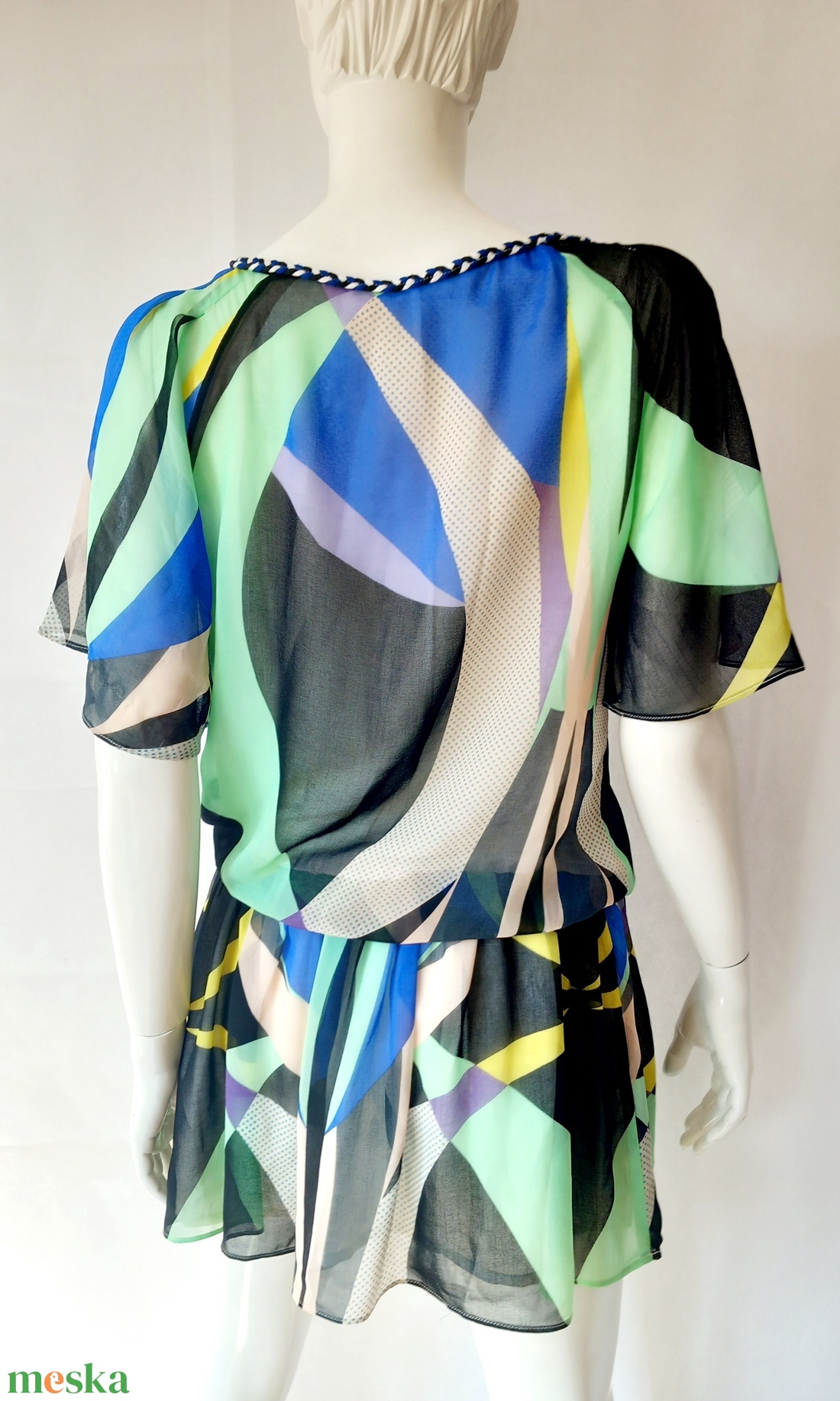 Vintage Diane Von Fürstenberg bohém selyem ruha S méret - ruha & divat - női ruha - ruha - Meska.hu