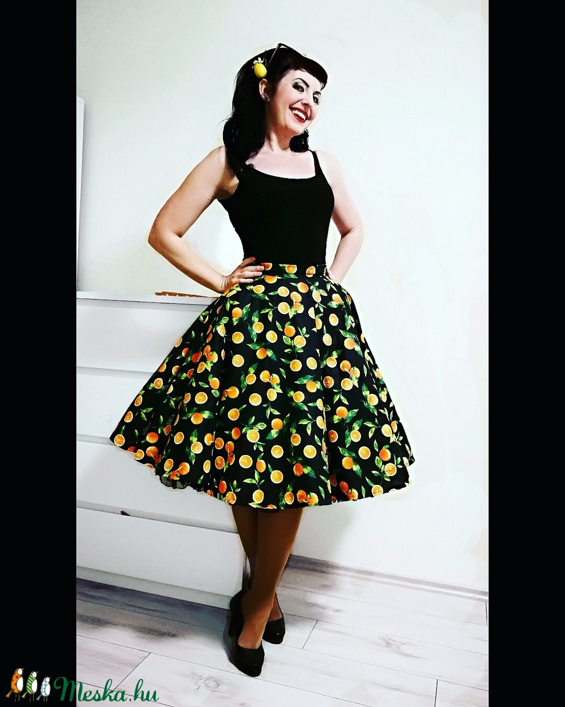 Rockabilly szoknya Narancsok -  - Meska.hu