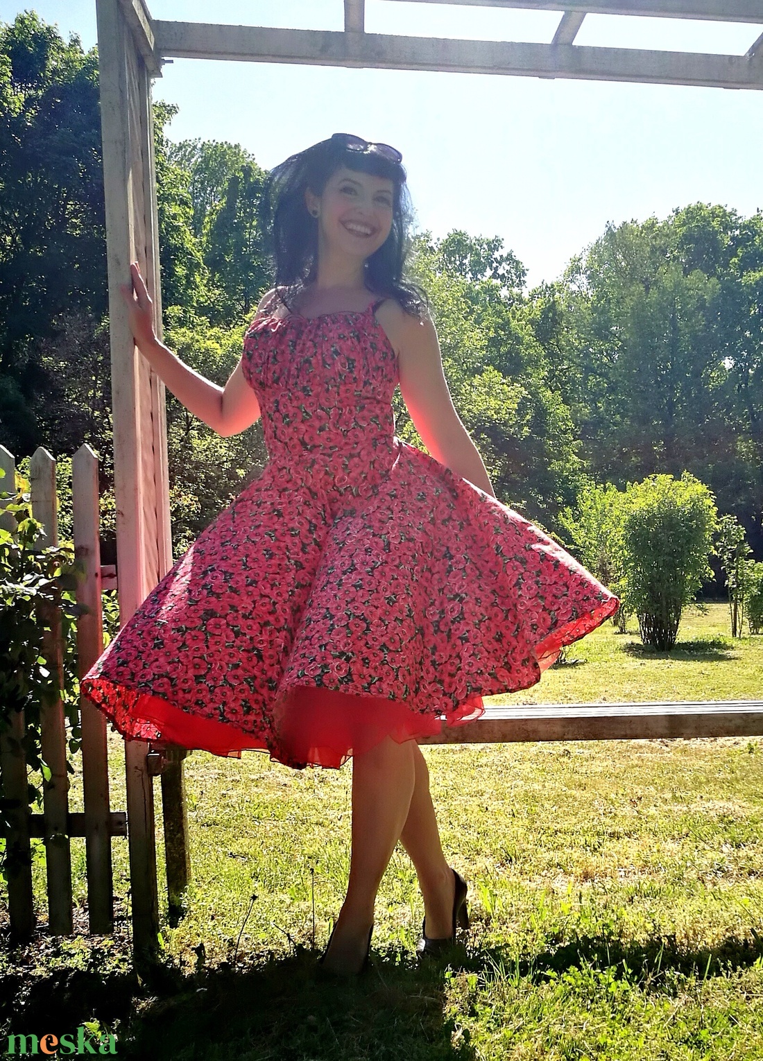 Pinup Rockabilly ruha pipacs mintás, virágos - ruha & divat - női ruha - ruha - Meska.hu Pinup Rockabilly ruha pipacs mintás, virágos - ruha & divat - női ruha - ruha - Meska.hu