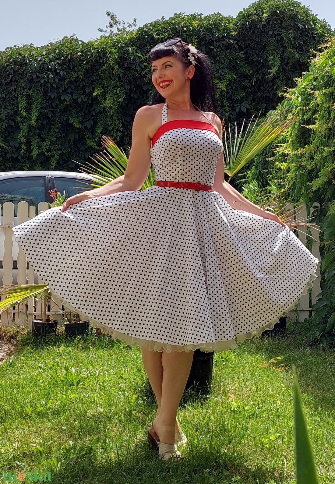 Pinup Rockabilly ruha, pöttyös mintás - ruha & divat - női ruha - ruha - Meska.hu Pinup Rockabilly ruha, pöttyös mintás - ruha & divat - női ruha - ruha - Meska.hu