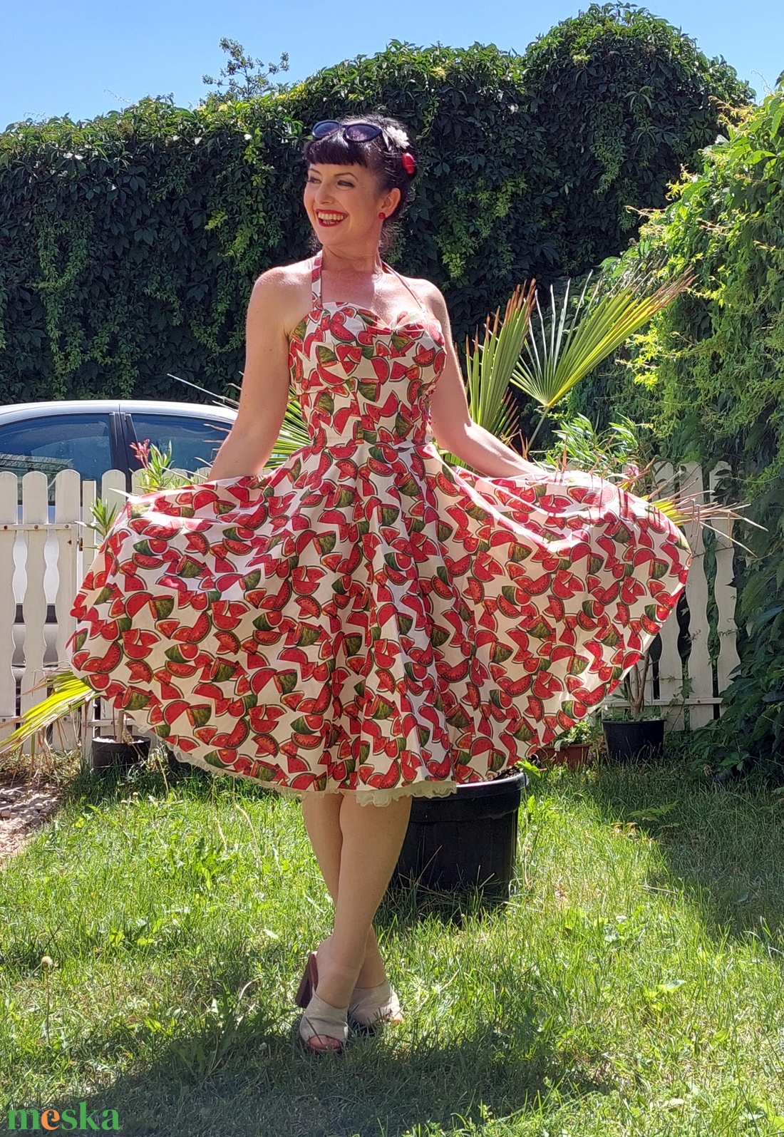 Pinup Rockabilly ruha, dinnye mintás - ruha & divat - női ruha - ruha - Meska.hu Pinup Rockabilly ruha, dinnye mintás - ruha & divat - női ruha - ruha - Meska.hu