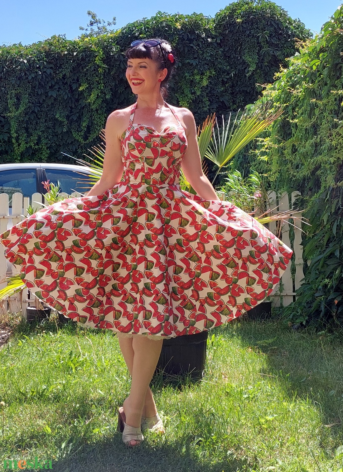 Pinup Rockabilly ruha, dinnye mintás - ruha & divat - női ruha - ruha - Meska.hu Pinup Rockabilly ruha, dinnye mintás - ruha & divat - női ruha - ruha - Meska.hu
