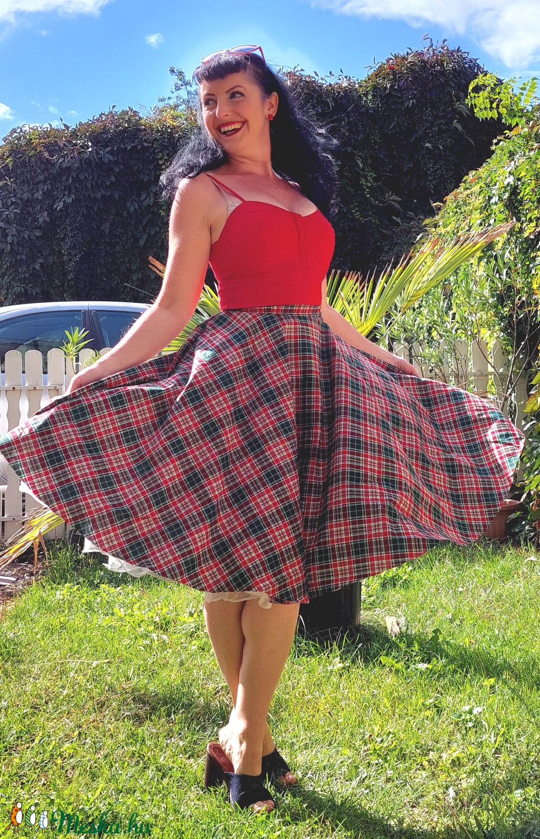 Folk Rockabilly szoknya skót kockás zöld - ruha & divat - női ruha - szoknya - Meska.hu Folk Rockabilly szoknya skót kockás zöld - ruha & divat - női ruha - szoknya - Meska.hu