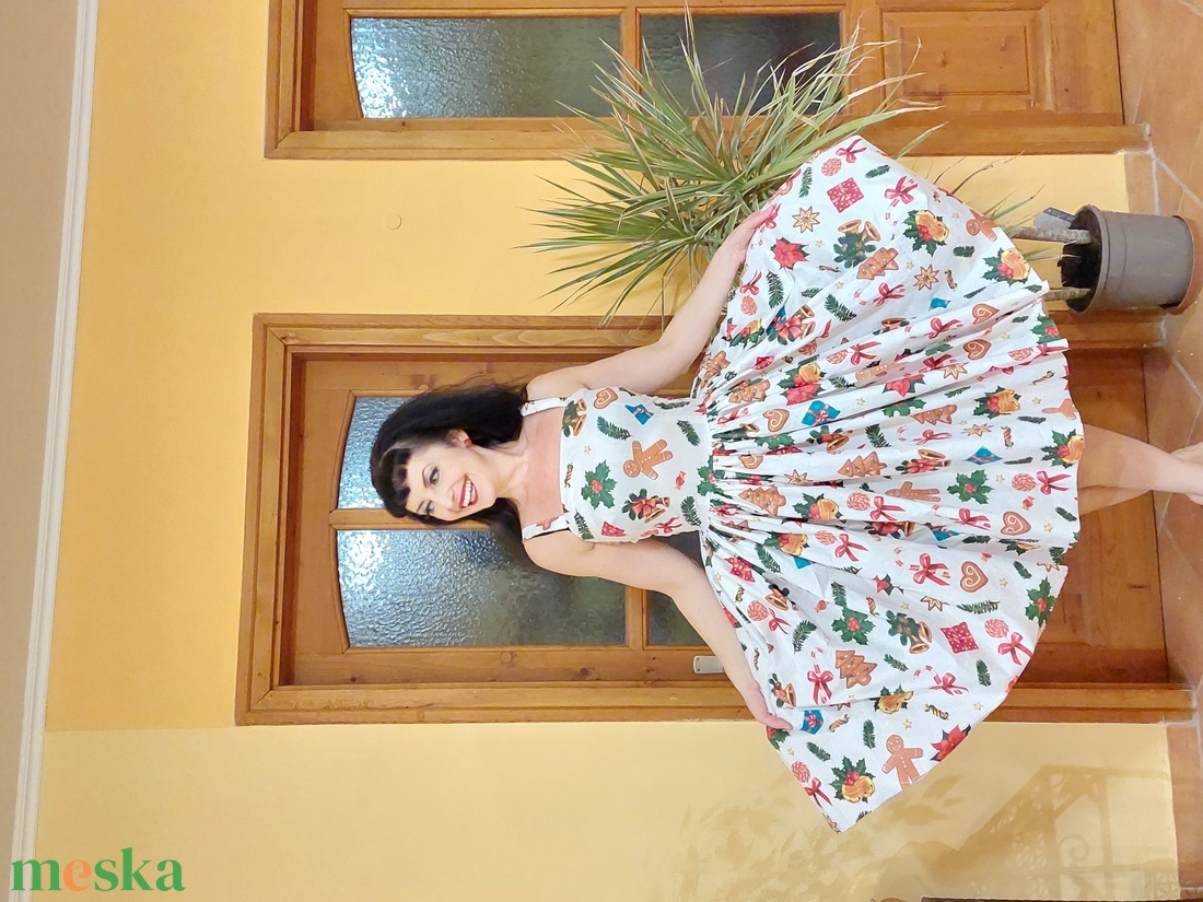 Pinup Rockabilly ruha, karácsonyi mintás - ruha & divat - női ruha - ruha - Meska.hu Pinup Rockabilly ruha, karácsonyi mintás - ruha & divat - női ruha - ruha - Meska.hu