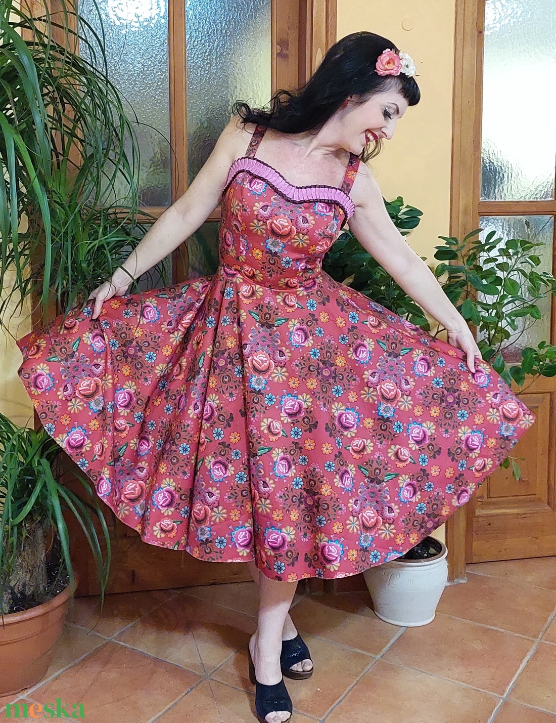 Folk Rockabilly ruha, matyó, kalocsai népi mintás néptánc - ruha & divat - női ruha - ruha - Meska.hu Folk Rockabilly ruha, matyó, kalocsai népi mintás néptánc - ruha & divat - női ruha - ruha - Meska.hu