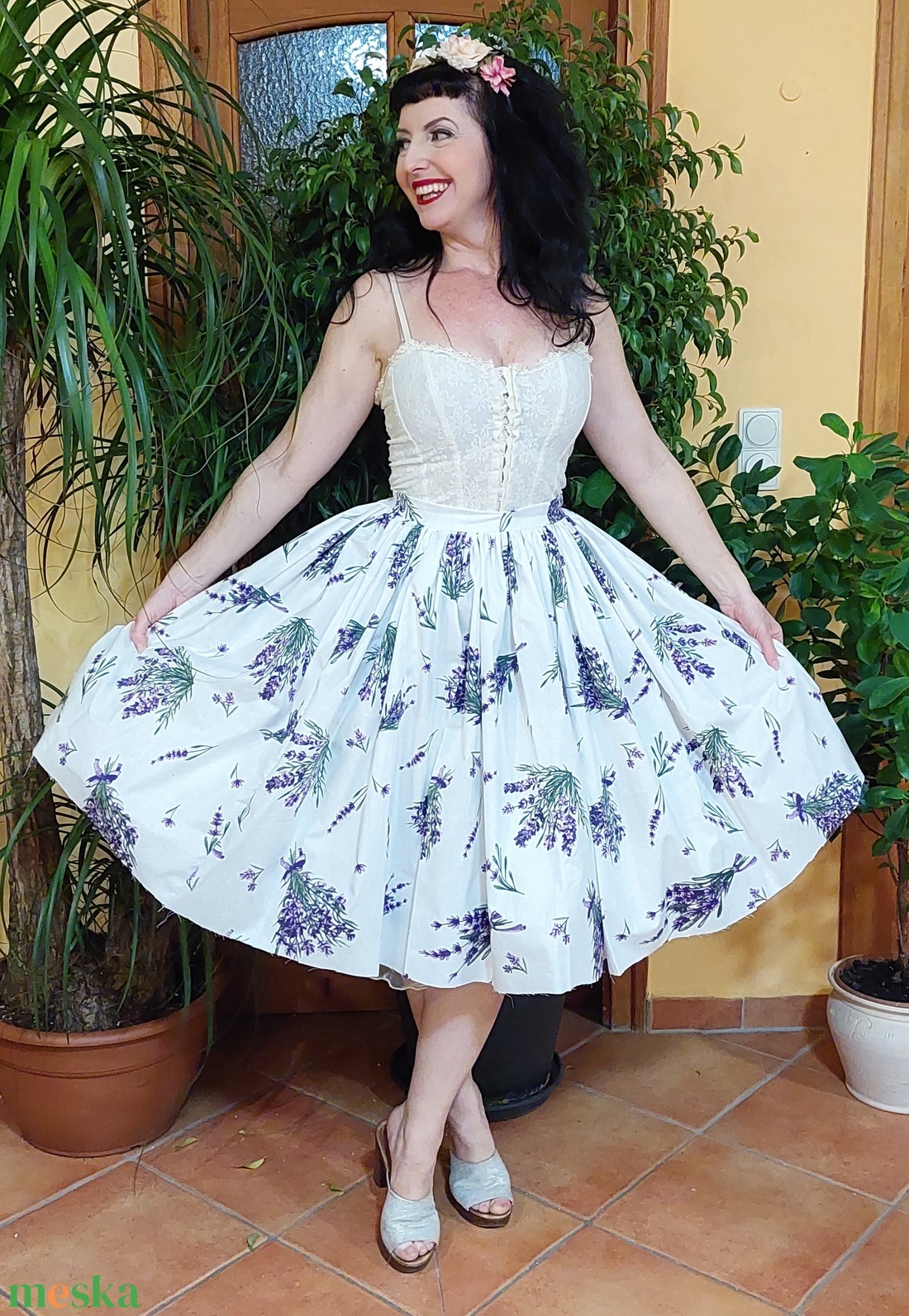Pinup Rockabilly szoknya levendulás - ruha & divat - női ruha - szoknya - Meska.hu Pinup Rockabilly szoknya levendulás - ruha & divat - női ruha - szoknya - Meska.hu