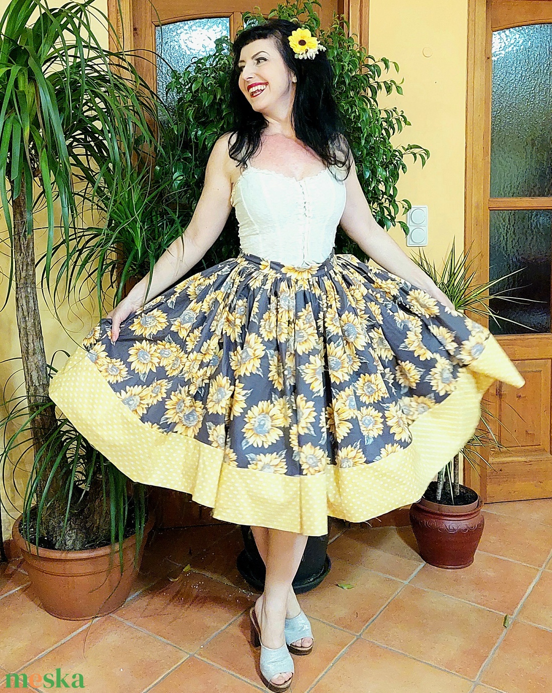 Rockabilly szoknya Napraforgós Sárga - ruha & divat - női ruha - szoknya - Meska.hu Rockabilly szoknya Napraforgós Sárga - ruha & divat - női ruha - szoknya - Meska.hu