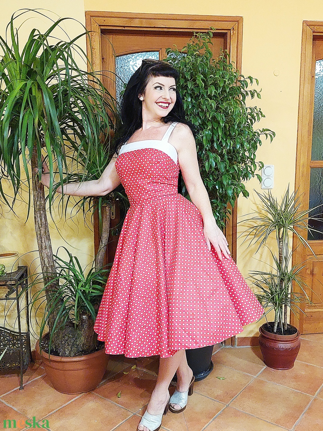 Pinup Rockabilly ruha piros pöttyös - ruha & divat - női ruha - ruha - Meska.hu Pinup Rockabilly ruha piros pöttyös - ruha & divat - női ruha - ruha - Meska.hu