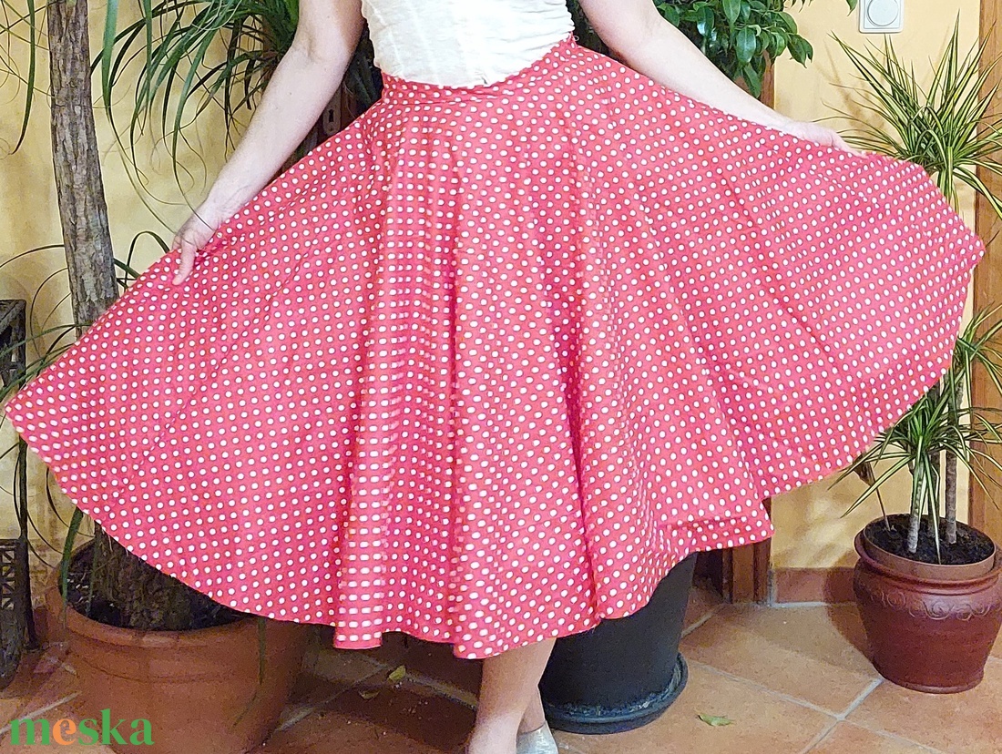 Pinup Rockabilly szoknya piros pöttyös - ruha & divat - női ruha - szoknya - Meska.hu Pinup Rockabilly szoknya piros pöttyös - ruha & divat - női ruha - szoknya - Meska.hu